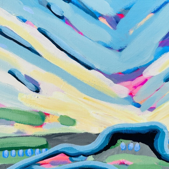 Original Painting Modern Impressionism Collectible Landscape 9" x 12" Canvas - Picture 6 of 11